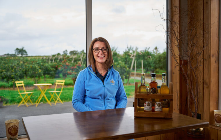 Alanna McKeever sitting at a table